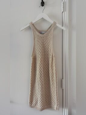 Free People Beach Cream Crochet Cover Up